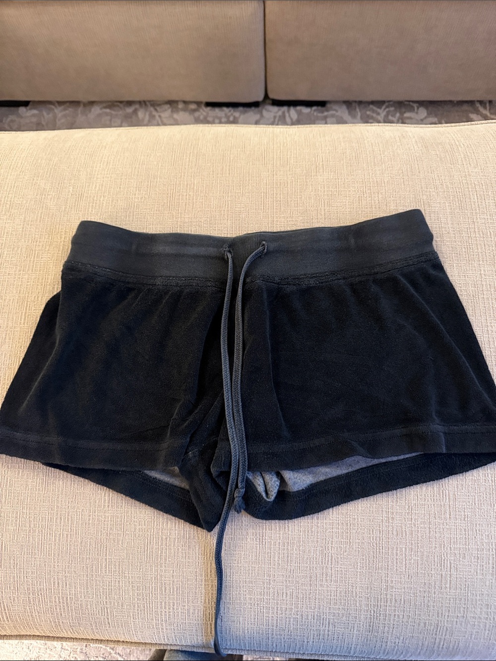 Hard Tail Black Lounge Shorts - Drawstring Waist